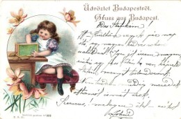 T2/T3 1899 'Üdvözlet BudapestrÅ‘l' / Child, Floral (EK) - Sin Clasificación