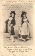 T3 Young Couple, Children Posing In Elegant Clothes (EB) - Ohne Zuordnung