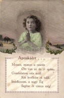 T2/T3 'Apuskáért...' / WWI Child Motive Postcard, Prayer For The Father In War, L. & P. 5655/VI.... - Non Classés