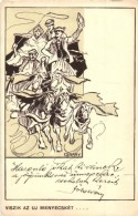 T2/T3 'Viszik Az új Menyecskét' Kner Izidor Kiadása / Hungarian Folklore Art Postcard S: Garay... - Non Classés