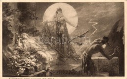 ** T2 Zauberflöte, Mond, Verstecke Dich Dazu / Erotic Art Postcard From The Magic Flute, B.K.W.I. 906/1. - Ohne Zuordnung