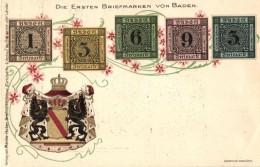 ** T2/T3 Die Ersten Briefmarken Von Baden. Verlag Von Menke-Huber Briefmarkenbörse  / German Stamps, Coat Of... - Non Classés