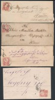 1871-1873 4 Db Levél 5kr Bérmentesítéssel - Andere & Zonder Classificatie