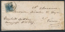 1854 9kr Levélen 'HATVAN' - 'PESTH' - 'WIEN' - Other & Unclassified