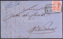 1860 5kr II Levélen / On Cover 'OEDENBURG 6-12 V.' - W. Neustadt - Autres & Non Classés