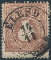 1858 10kr I. 'ÉLESD' (foghibák, Törés) - Autres & Non Classés