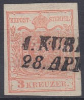 O 1850 3kr MP 'A.KUBI(N)' - Sonstige & Ohne Zuordnung