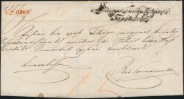 1847 Ex Offo Piros / Red 'V.F.OFEN' - Rév Komárom - Sonstige & Ohne Zuordnung