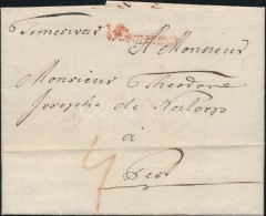 1788 Portós Levél / Cover With Postage Due, Piros / Red 'v Temeswar' - Pest - Other & Unclassified