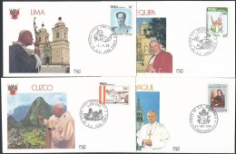 1984-1987 II. János Pál Pápa Utazásai 23 Db Klf Alkalmi Boríték - Sonstige & Ohne Zuordnung