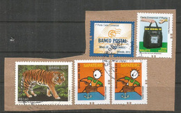 Nouveaux Timbres Oblitérés Du Brésil Sur Fragment (mon Courrier) - Used Stamps