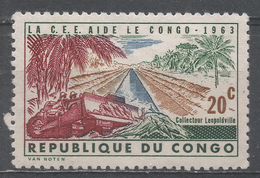 Congo Democratic Republic 1963. Scott #455 (MH) Buldozer And Kabambare Sewer, Leopoldville - Gebraucht