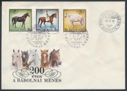 1989 Bábolnai Ménes Vágott Sor FDC-n - Altri & Non Classificati