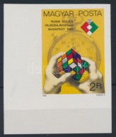 ** 1982 Rubik-Kocka Világbajnokság Vágott ívsarki érték - Autres & Non Classés