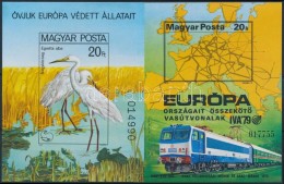 ** 1979 Európa Vasútjai + 1980 Madarak Vágott Blokkok (13.000) - Sonstige & Ohne Zuordnung