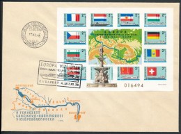 1977 Európa Transzkontinentális Vízi útja: A Duna-Majna-Rajna Vágott Blokk FDC-n... - Otros & Sin Clasificación