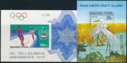 ** 1975-1980 Téli Olimpia, Innsbruck és Madarak Vágott Blokk (9.000) - Altri & Non Classificati