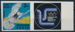 ** 1975 Postagalamb-olimpia Vágott ívszéli Bélyeg Jobb Szelvénnyel (3.000) - Autres & Non Classés