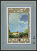 ** 1974 Festmény (XIII) - Szinyei Vágott Blokk (4.000) - Autres & Non Classés