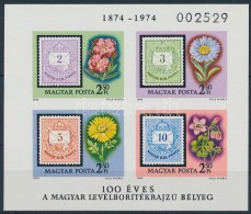 ** 1974 100 éves A Levélborítékrajzú Bélyeg Vágott Blokk (4.000) - Autres & Non Classés