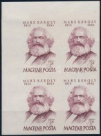 ** 1968 Karl Marx Vágott ívsarki Négyestömb  (4.000) / Mi 2406  Imperforate Corner Block... - Sonstige & Ohne Zuordnung