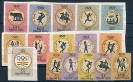 O 1960 Római Olimpia Vágott Sor + A Sorból 5 Klf érték (4.500) - Altri & Non Classificati