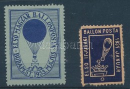 1933-1937 ElsÅ‘ Magyar Ballonposta és ElsÅ‘ Ifjúsági Ballonposta 1-1 Db... - Non Classés