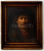 Rembrandt önarckép, Nyomat, üvegezett Keretben, 50×40 Cm - Autres & Non Classés