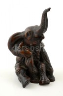 Elefánt Figura, MÅ±gyanta, Hiányzó Agyarral, M: 12,5 Cm - Autres & Non Classés