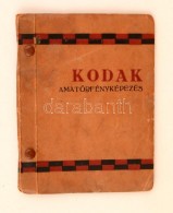 Cca 1935 Kodak AmatÅ‘rfényképezés. A Kodak 620 Junior Típusú... - Fototoestellen