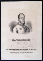 Cca 1880 Karl Kinsky Gróf (1858-1919) Metszetes Portréja, Jelzés Nélkül,... - Prints & Engravings