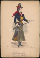 Cca 1860 Brigantin / NÅ‘i útonálló Litográfia /  Brgantin, Female Thug Girl With... - Estampes & Gravures