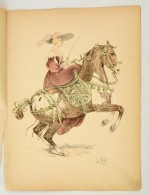 Louis Vallet (1856-1940) Lovas NÅ‘ Litográfia / Cca 1880 Horse Rider Woman Lithography. 26x34 Cm - Prenten & Gravure