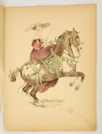Louis Vallet (1856-1940) Lovas NÅ‘ Litográfia / Cca 1880 Horse Rider Woman Lithography. 26x34 Cm - Estampes & Gravures