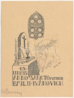 Sassy Attila (Aiglon) (1880-1967): Ivánovich Emil (1874-1946) Apátkanonok Ex Librise Az 1938.... - Autres & Non Classés