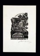 Nagy Lázár László (1935-): Ex Libris, Losonci Miklós Emléklap. Fametszet,... - Other & Unclassified