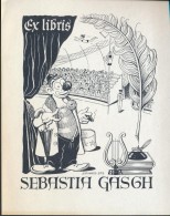 Juan Estiarte (1901-1986): Ex Libris Sebatia Gasch. Klisé, Papír, Jelzett A Klisén,... - Otros & Sin Clasificación