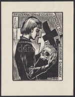 Helfried Weiss (1911-2007): Ex Libris Kongres 1972. Fametszet, Papír, Jelzett A Dúcon, 9,5×7 Cm - Otros & Sin Clasificación