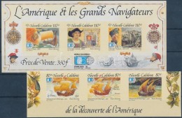 ** 1992 WORLD COLUMBIAN STAMP EXPO Bélyegkiállítás ívsarki Vágott... - Otros & Sin Clasificación