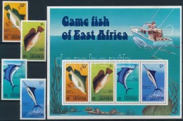 ** 1977 Sporthorgászat Kelet-Afrikában Sor Mi 149-152 + Blokk Mi 4 - Altri & Non Classificati