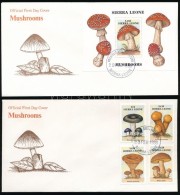 1988 Gomba Sor Mi 1076-1079 + Blokk Mi 75 2 Db FDC-n - Andere & Zonder Classificatie