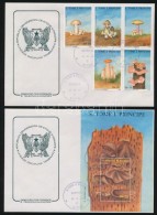 1988 Gombák Sor Mi 1043-1047 + Blokk Mi 178 2 Db FDC-n - Andere & Zonder Classificatie