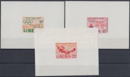 ** 1964 Tokiói Olimpia Sor Vágott Blokkformában Mi 623 B-625 B - Autres & Non Classés