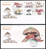 1998 Gomba Sor Mi 1300-1317 + Blokk Mi 132 2 Db FDC-n - Autres & Non Classés