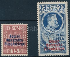 ** 1935 A Pilsudski-domb Létrehozása Sor Felülnyomással Mi 299-300 - Autres & Non Classés