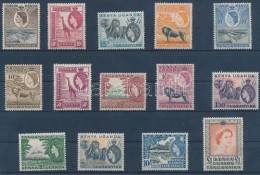 ** * 1954/1958 II. Erzsébet KirálynÅ‘ és Tájak Sor Mi 92-105 (102 Falcos, 94 I) - Altri & Non Classificati