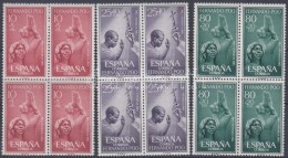 ** 1961 Ifjúság 3 Négyestömb (sor) Mi 192-194 - Otros & Sin Clasificación