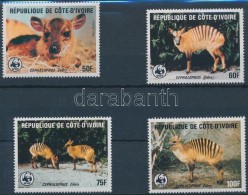 ** 1985 WWF Zebra-bóbitásantilop Sor Mi 881-884 + 4 CM + 4 FDC-n - Sonstige & Ohne Zuordnung