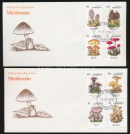 1991 Gomba Sor Mi 1394-1401 + Blokksor Mi 182-183 4 Db FDC-n - Andere & Zonder Classificatie