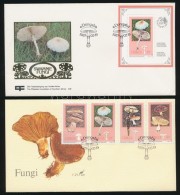 1987 Gomba Sor Mi 110-113 + Blokk Mi 2 FDC-n - Altri & Non Classificati